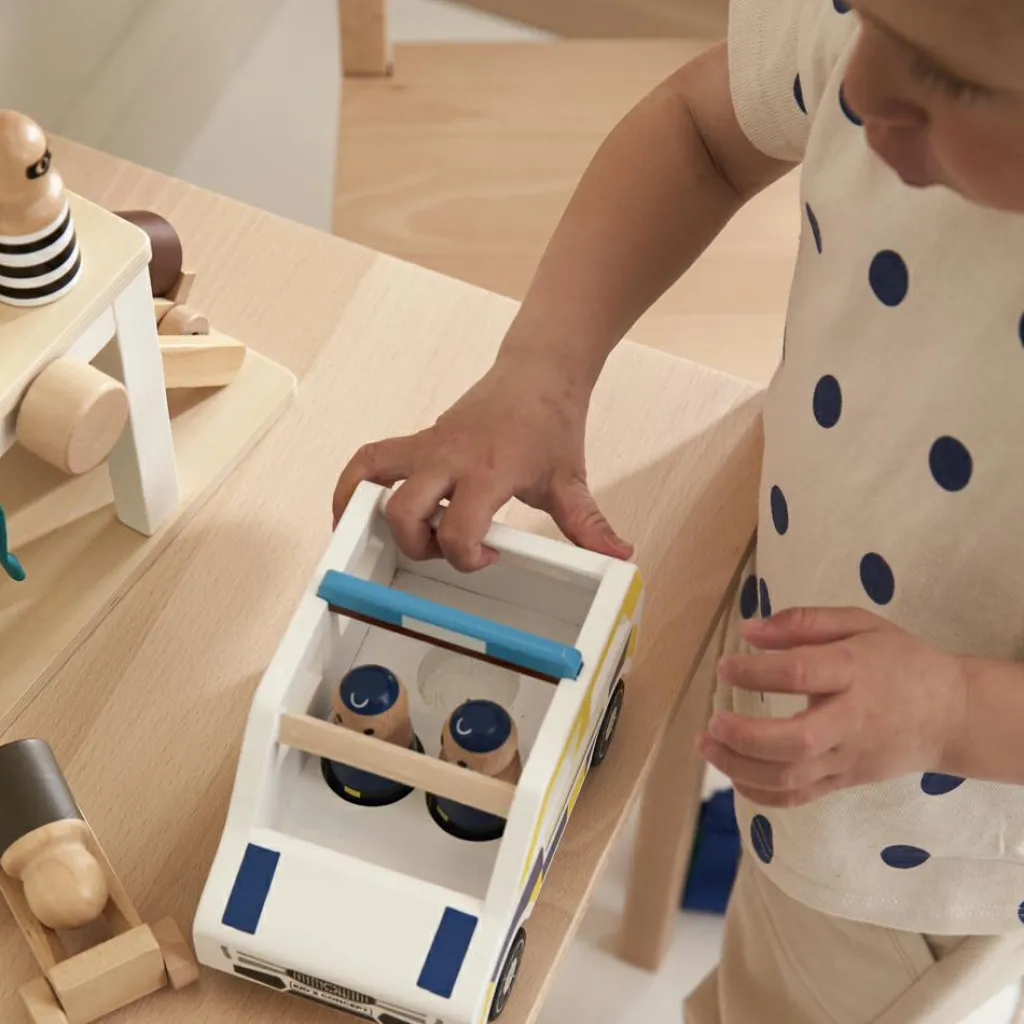 Outlet Voiture de police en bois Aiden Petites Voitures, Véhicules Et Circuits